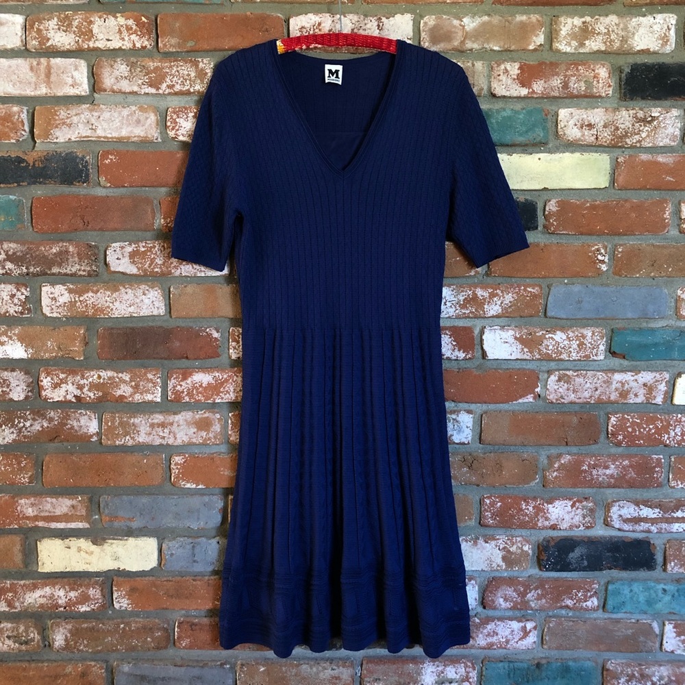 M by Missoni Knit Wool Blend Solid Mini Dress